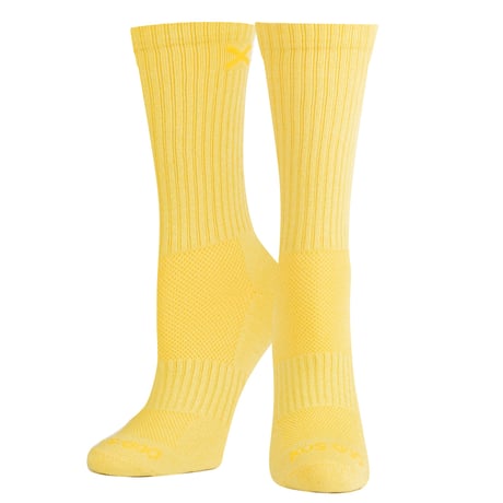 MEDIUM FEET - BASIX YELLOW HEATHER CREW