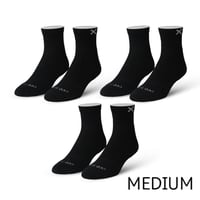 MEDIUM FEET - BASIX 3 PACK（3足セット）QUARTER BLACK