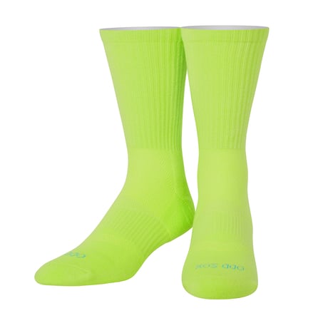 LARGE FEET - NEON YELLOW CREW