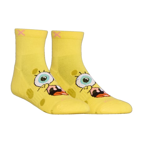 LARGE FEET - Spongebob Quarter Socks