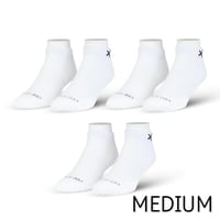 MEDIUM FEET - BASIX 3 PACK（3足 セット）ANKLE WHITE