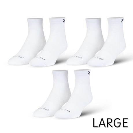 LARGE FEET - BASIX 3 PACK（3足 セット）QUARTER WHITE