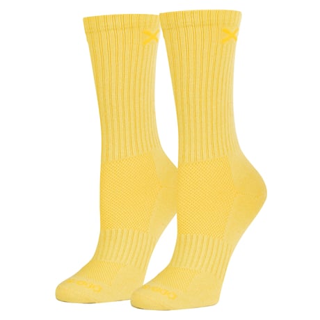 MEDIUM FEET - BASIX YELLOW HEATHER CREW
