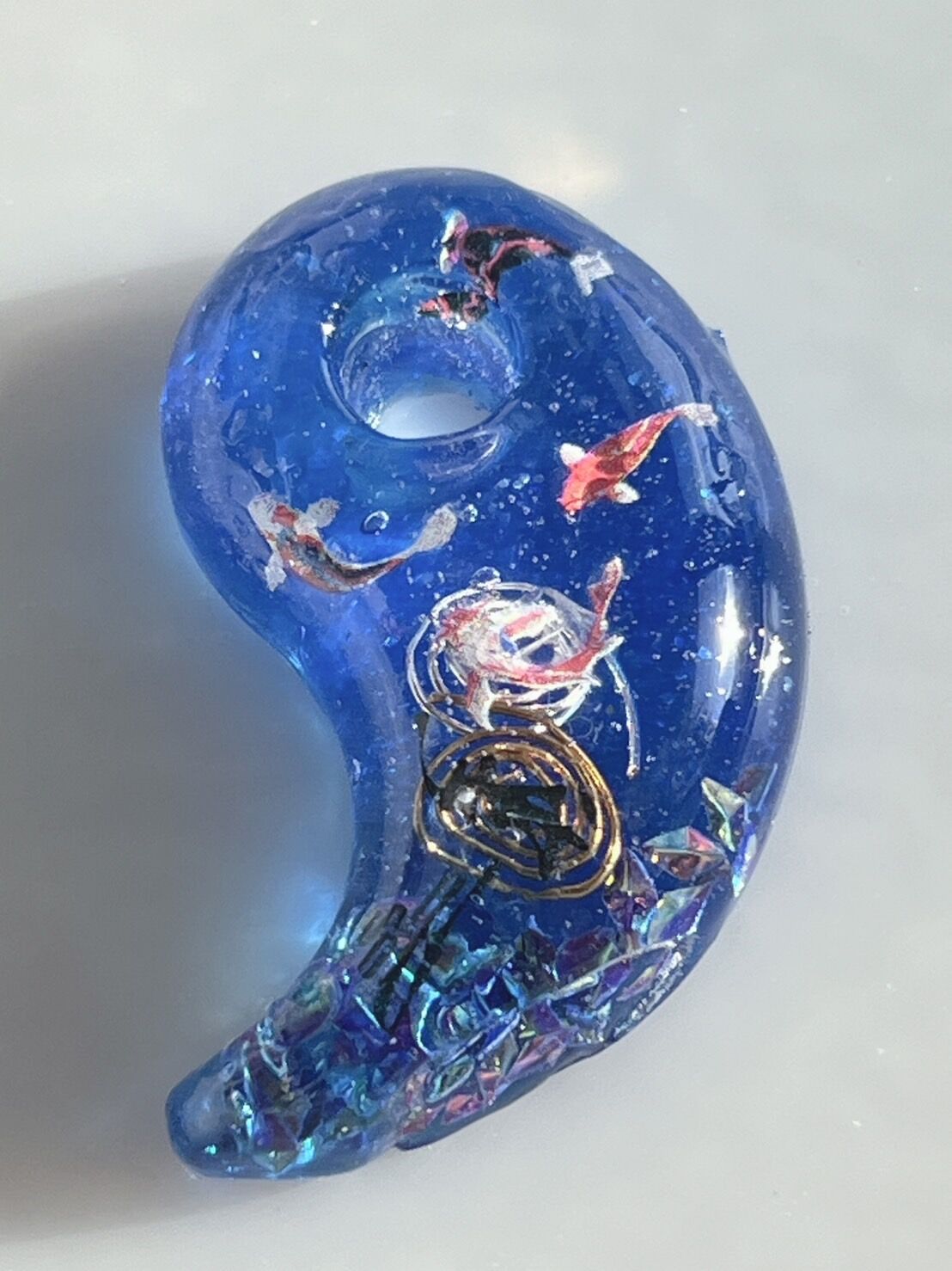 最強陰陽統合 ☯️勾玉オルゴナイト 鯉 （大） | 陰陽統合勾玉Connect