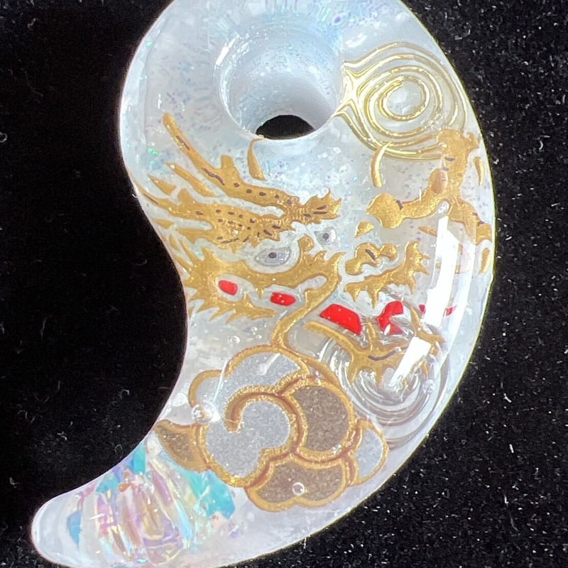 最強陰陽統合☯️勾玉~龍神と金雲~ホワイトラメ | 陰陽統合 最強陰陽統合☯️勾玉~龍神と金雲~ホワイトラメ | 陰陽統合
