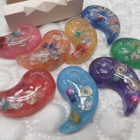 最強陰陽統合オルゴナイト勾玉☯️チャクラカラー