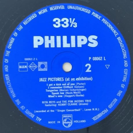 RITA REYS - Jazz Pictures (PHILIPS P08062L)