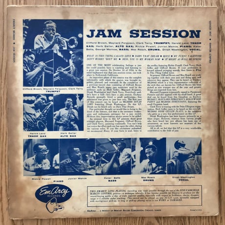 CLIFFORD BROWN, HAROLD LAND, HERB GELLER - Jam Session (EMARCY MG36002)