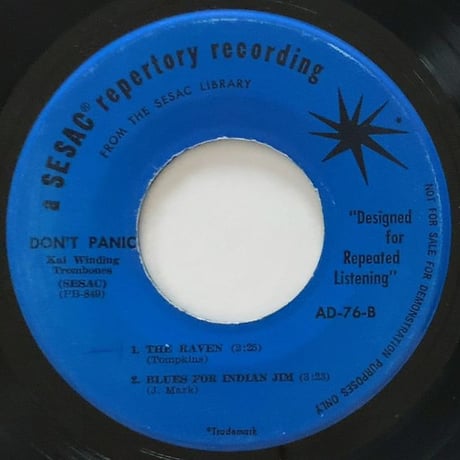KAI WINDING - Don't Panic (SESAC AD76) 7inch EP