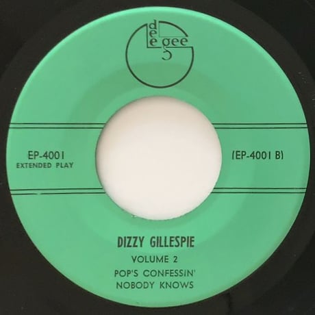 DIZZY GILLESPIE - Volume 2 (DEE GEE EP4001) 7inch EP