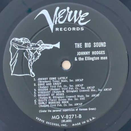 JOHNNY HODGES - The Big Sound (VERVE MGV-8271)