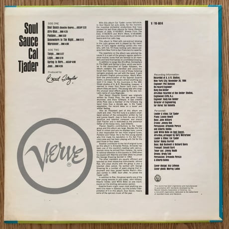 CAL TJADER - Soul Sauce (VERVE V/8614) Mono
