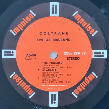 JOHN COLTRANE - Coltrane at Birdland (impulse! AS-50)