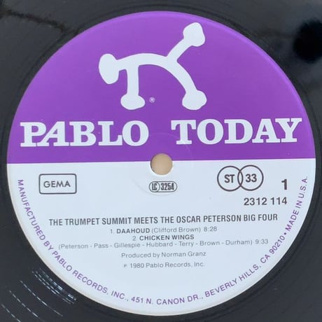 DIZZY GILLESPIE, FREDDIE HUBBARD, CLARK TERRY - The Trumpet Summit (PABLO 2312 114)