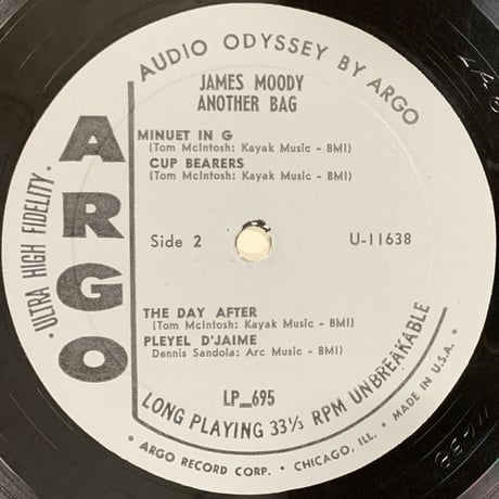 JAMES MOODY - Another Bag (ARGO LP695)