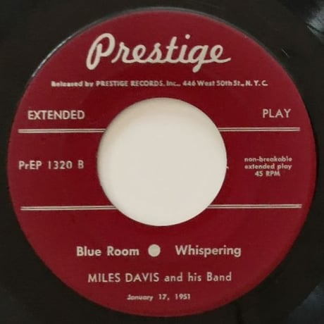 MILES DAVIS - Miles Davis Sextet (PRESTIGE PREP1320) 7inch EP
