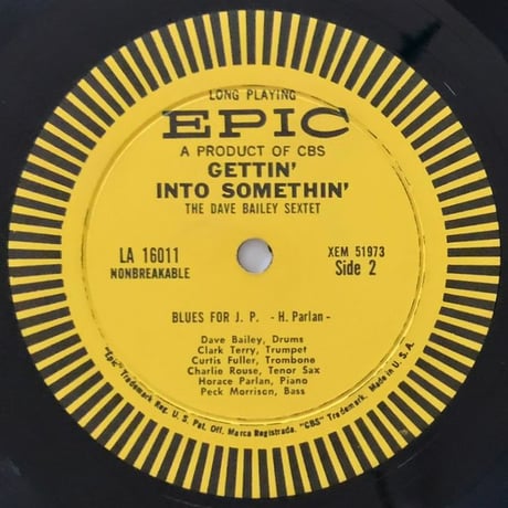 DAVE BAILEY - Getting' Into Somethin' (EPIC LA16011)