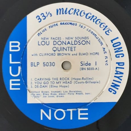 LOU DONALDSON with CLIFFORD BROWN - New Faces New Sounds (BLUE NOTE BLP5030)
