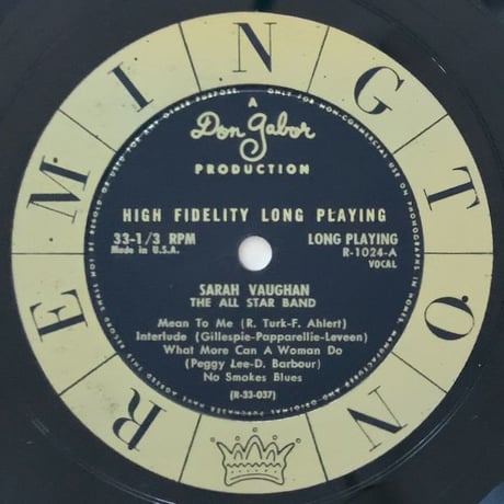 SARAH VAUGHAN - Hot Jazz (REMINGTON R1024)