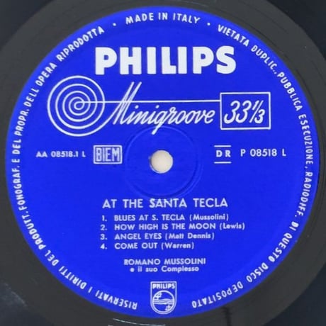 ROMANO MUSSOLINI at The Santa Tecla (PHILIPS P083518L)
