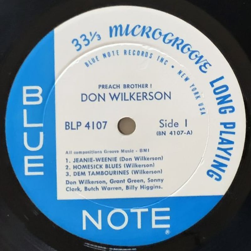 DON WILKERSON - Preach Brother! (BLUE NOTE BLP4