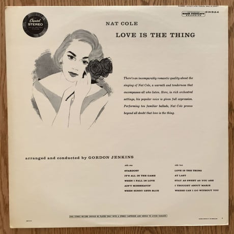 NAT "KING" COLE - Love is The Thing (CAPITOL SW824)