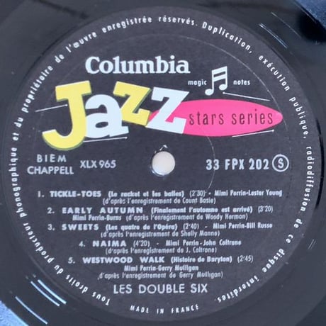 LES DOUBLE SIX - Les Double Six (COLUMBIA FPX202)