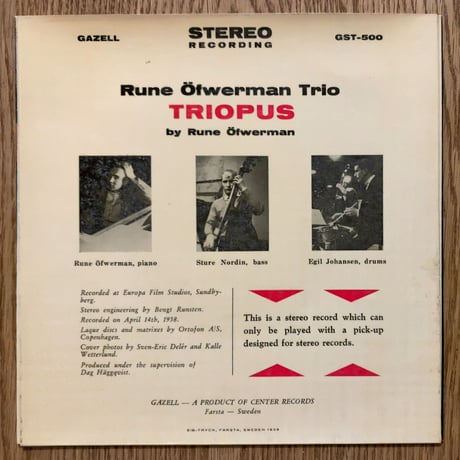 RUNE OFWERMAN - Triopus (GAZELL GST-500) 7inch EP