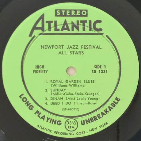 BUCK CLAYTON, VIC DICKENSON - Newport Jazz Festival All Stars (ATLANTIC SD1331)