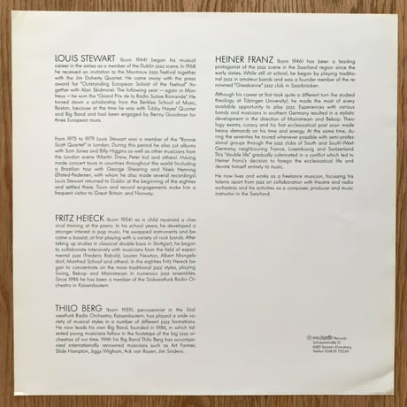 LOUIS STEWART & HEINER FRANZ - Winter Song (JARDIS JRLP9005)