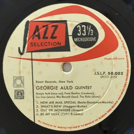GEORGIE AULD - Georgie Auld Quintet (VOGUE J.S.L.P.50.002)