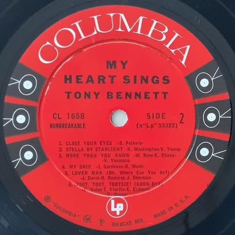 TONY BENNETT - My Heart Sings (COLUMBIA CL1658)