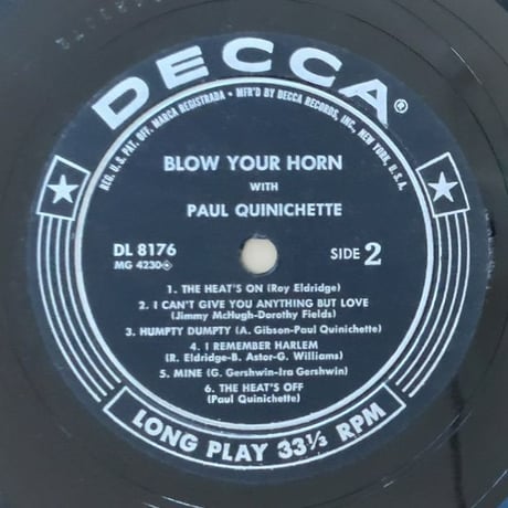 BENNIE GREEN / PAUL QUINICHETTE - Blow Your Horn (DECCA DL8176)