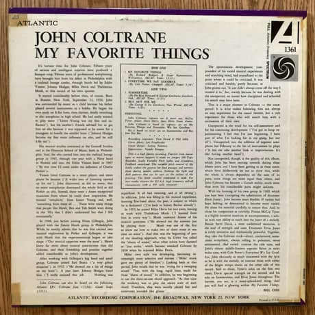 JOHN COLTRANE - My Favorite Things (ATLANTIC 1361)