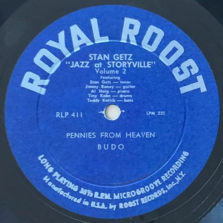 STAN GETZ - Jazz at Storyville Vol.2 (ROOST RLP411)