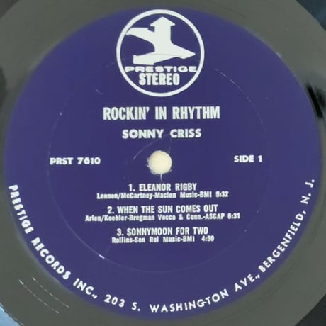 SONNY CRISS - Rockin' Rhythm (PRESTIGE PRST7610)