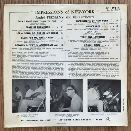ANDREW PERSIANY - Impressions of New York (COLUMBIA FP1092)