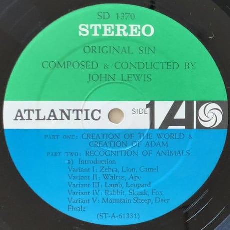 JOHN LEWIS - Original Sin (ATLANTIC SD1370)