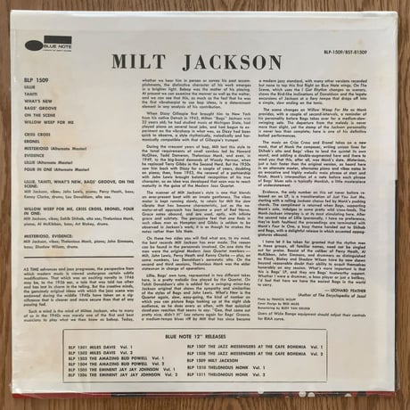 MILT JACKSON - Milt Jackson (BLUE NOTE BST81509) ♪