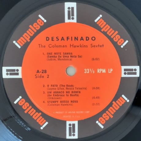 COLEMAN HAWKINS - Desafinado (impulse! A-28)