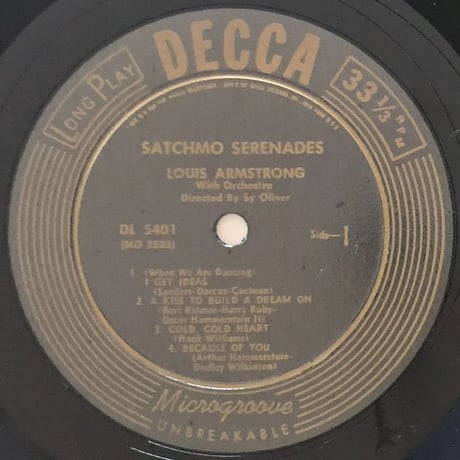 LOUIS ARMSTRONG - Satchmo Serenades (DECCA DL5401)