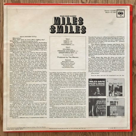 MILES DAVIS - Miles Smiles (COLUMBIA CS9401)