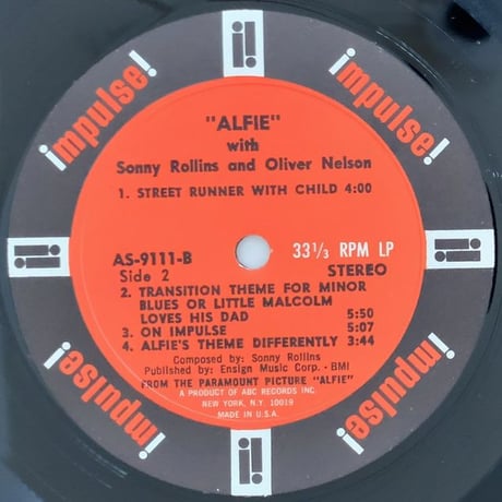 SONNY ROLLINS - Alfie (impulse! AS-9111)