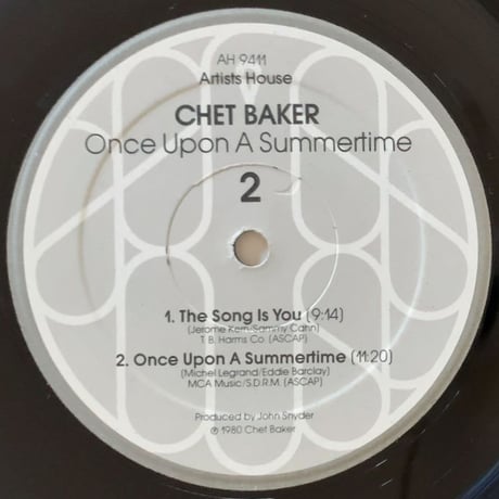 CHET BAKER - Once Upon a Summertime (ARTIST HOUSE AH9411)