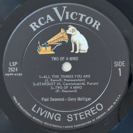 PAUL DESMOND & GERRY MULLIGAN - Two of a Mind (RCA VICTOR LSP-2624)