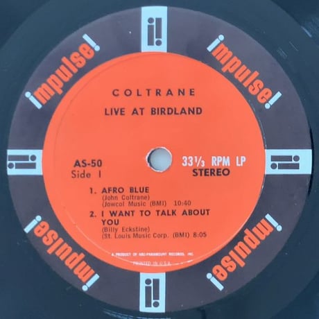 JOHN COLTRANE - Coltrane at Birdland (impulse! AS-50)