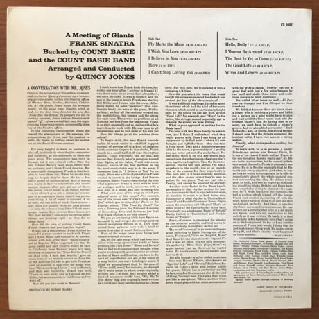 FRANK SINATRA & COUNT BASIE - It Might as Well be Spring (REPRISE FS-1012)