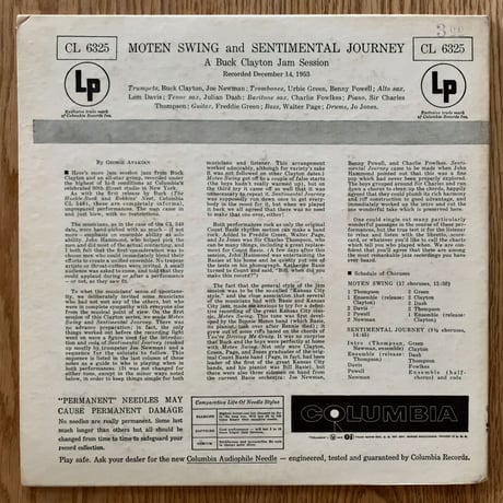 BUCK CLAYTON - Moten Swing and Sentimental Journey (COLUMBIA CL6325)