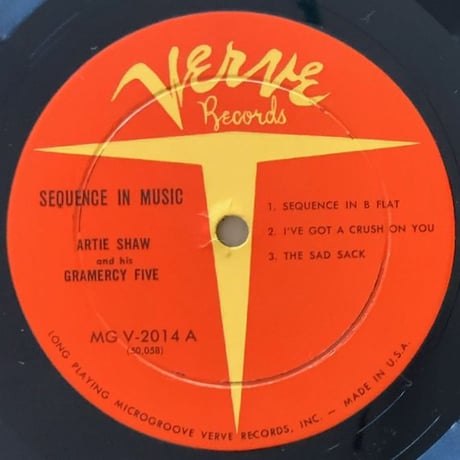 ARTIE SHAW - Sequence in Music (VERVE MGV-2014)