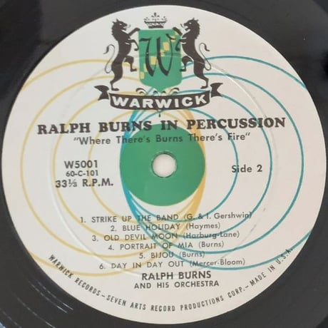 RALPH BURNS - Where There's Burns There's Fire (WARWICK W5001)